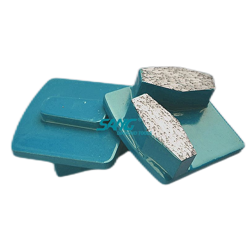 Redi Lock Double Hexagon Segment Diamond Rinding Shoes for Concrete