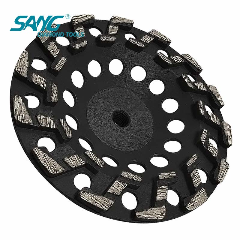 7inch 180mm s مقطوعة من كأس الماس المجزأة لطحن الخرسانة العدوانية