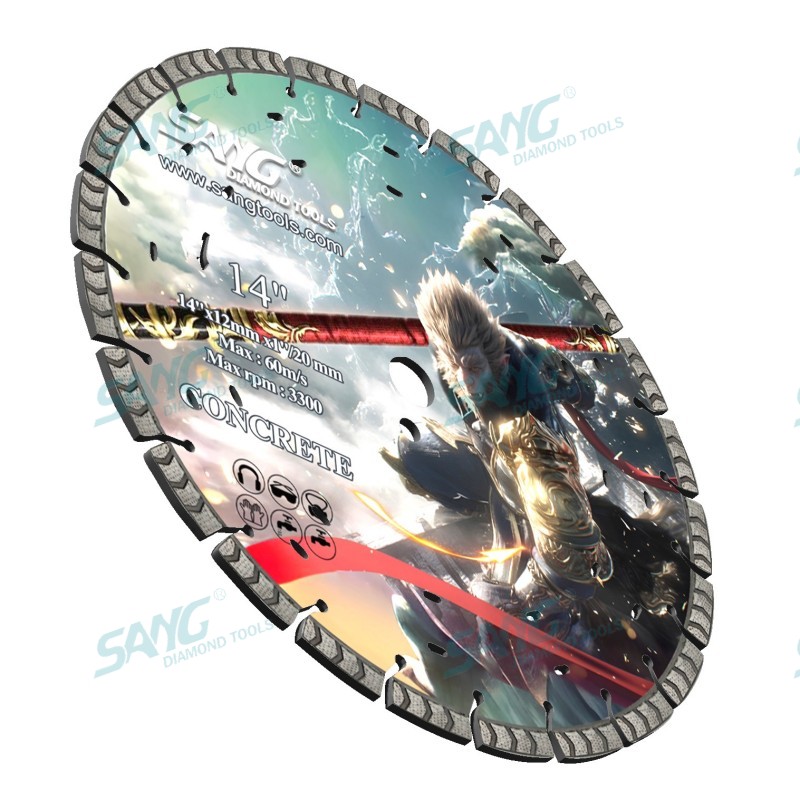 Sang Tools 350mm 400mm Arix Segment Concrete Cutter Disced Disc Laser Blade Diamond Saw Plade لقطع الخرسانة الصلبة