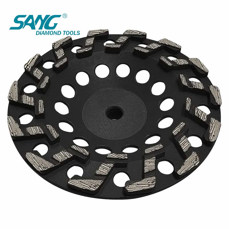 7inch 180mm s مقطوعة من كأس الماس المجزأة لطحن الخرسانة العدوانية